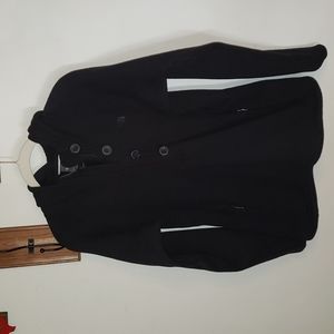 Women's The North Face Black Half-Zip Hoodie Fleece with Buttons